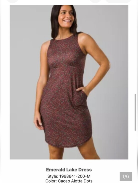 Prana Dresses & Skirts - Prana Burgundy Emerald Lake Sleeveless Midi Dress with Speckle Print